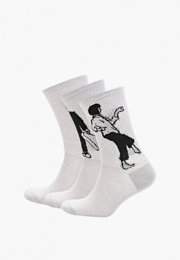 Носки 3 пары bb socks цвет серый 