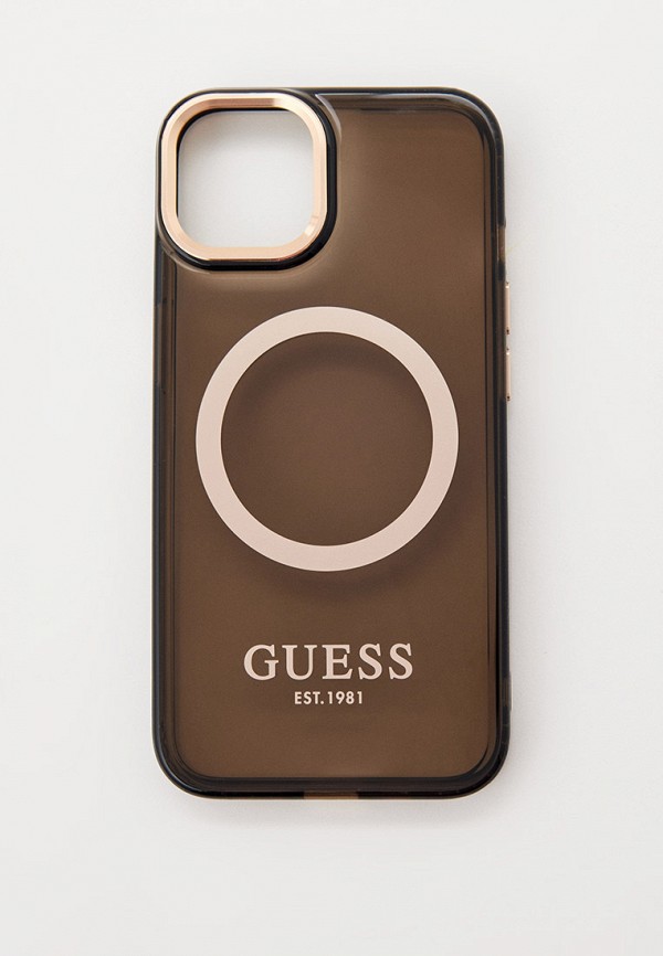 

Чехол для iPhone Guess, Коричневый, 14 из пластика и силикона с MagSafe