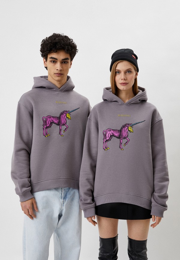 

Худи Berhasm, Серый, Unicorns are Pink