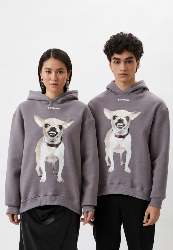 

Худи Berhasm, Серый, Dog