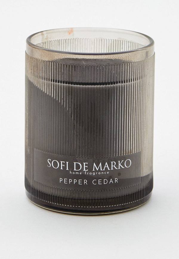 Свеча ароматическая Sofi De Marko Pepper Сedar, 11x13 см ароматическая свеча sofi de marko shea butter 220 гр