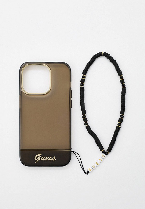 

Чехол для iPhone Guess, Черный, 14 Pro с петлей на запястье