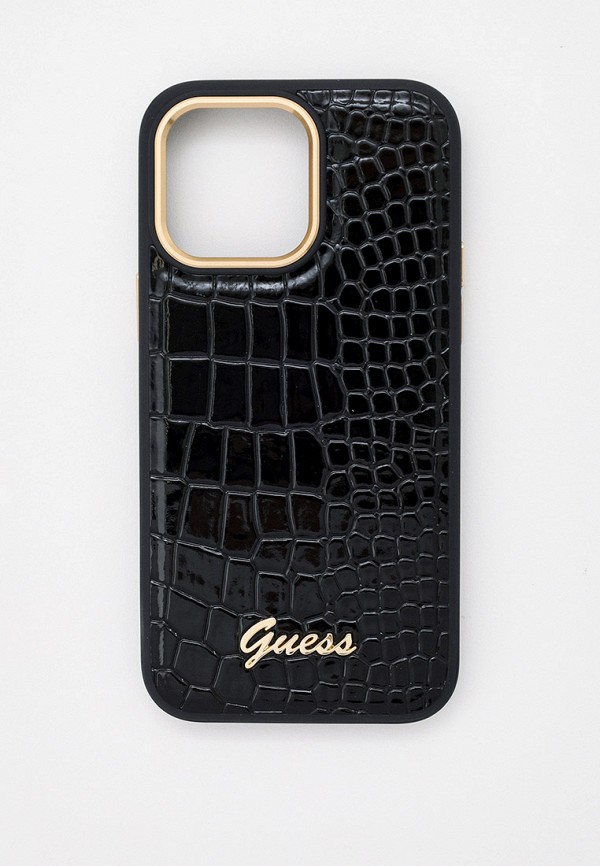 

Чехол для iPhone Guess, Черный, 14 Pro Max, из экокожи
