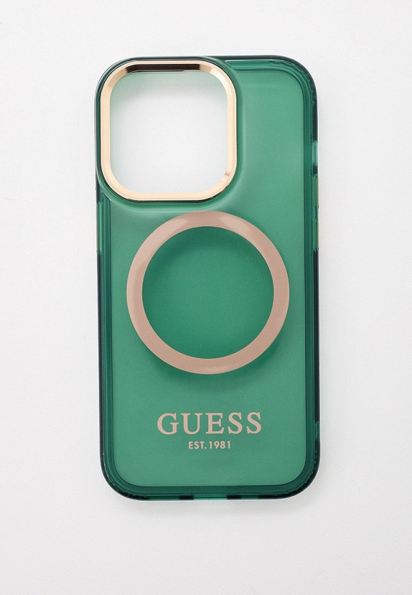 

Чехол для iPhone Guess, Зеленый, 14 Pro с MagSafe