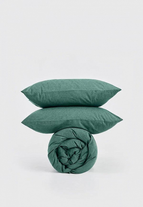 Постельное белье Евро Morpheus Melange Green Tea 200x200x30