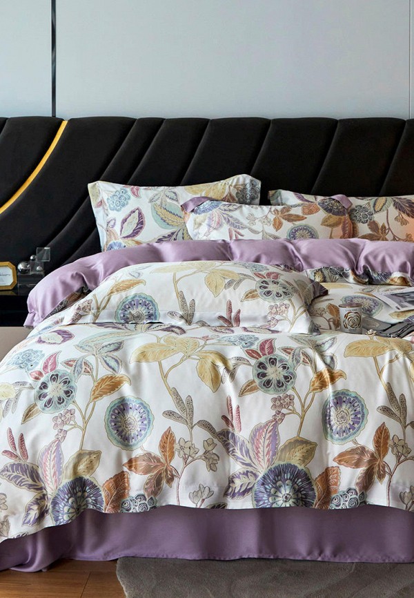 

Постельное белье Евро Bellehome, Разноцветный, Альбино, тенсель-премиум