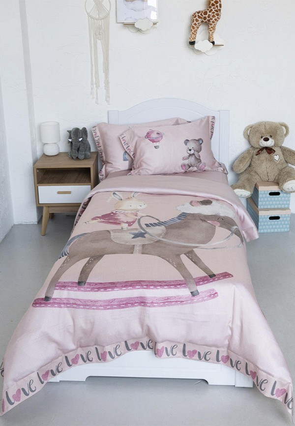 

Постельное белье детское Bellehome, Розовый, Пиколина, пододеяльник на молнии