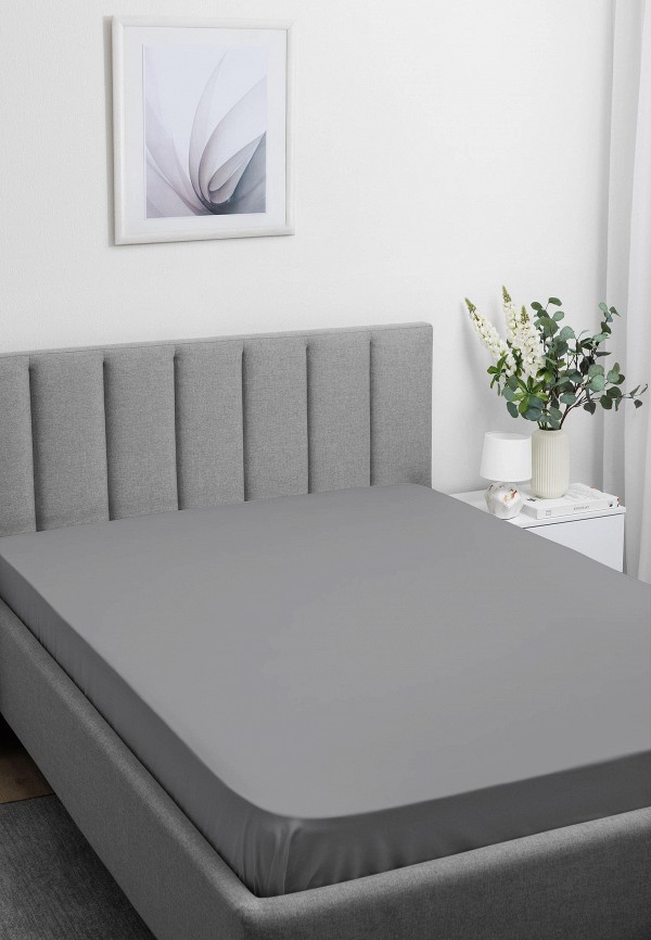 Простыня 1,5-спальная Loveme серый, размер 00, фото 2