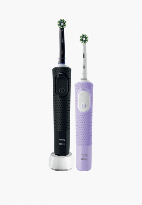 Комплект электрических зубных щеток Oral B Vitality Pro Duo Black&Lilac в подарочной упаковке