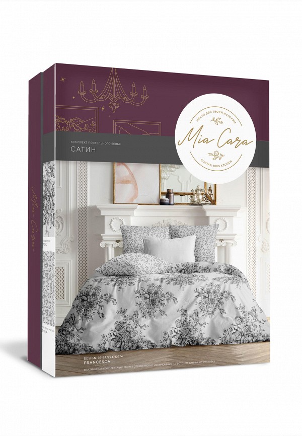 Постельное белье Евро Mia Cara серый, размер 00, фото 5