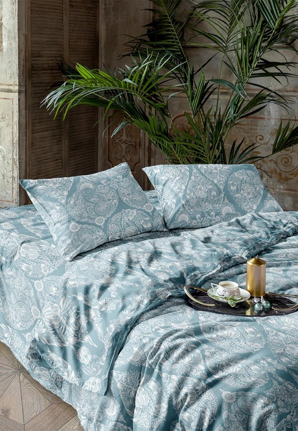 Постельное белье Евро Mia Cara голубой, размер 00, фото 2