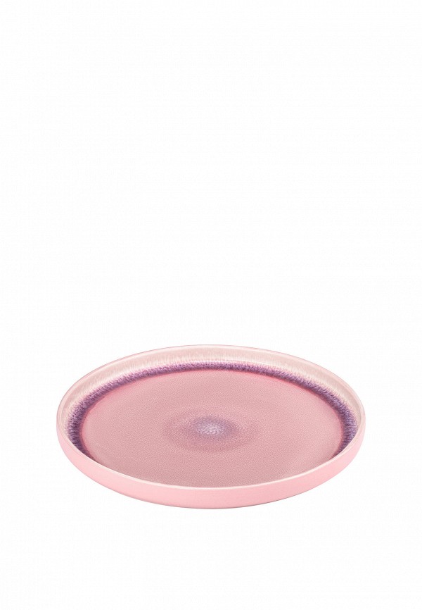 Тарелка Elan Gallery 25,5х25,5х2,5 см, Розовый меланж, с бортиком