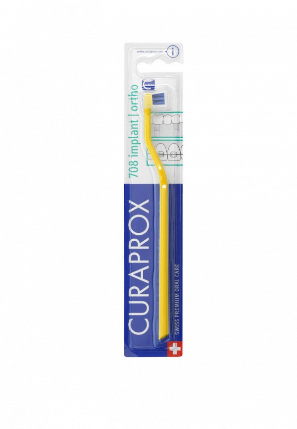 

Зубная щетка Curaprox, Желтый, монопучковая, для брекетов и имплантов
