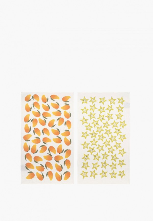 

Набор полотенец кухонных Bellehome, Белый, Mango/Star fruit 40х70 2 шт.