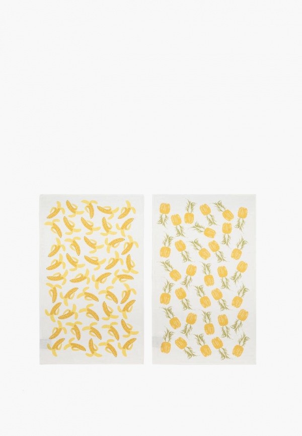 

Набор полотенец кухонных Bellehome, Белый, Banana/Pineapple 40х70 2 шт.