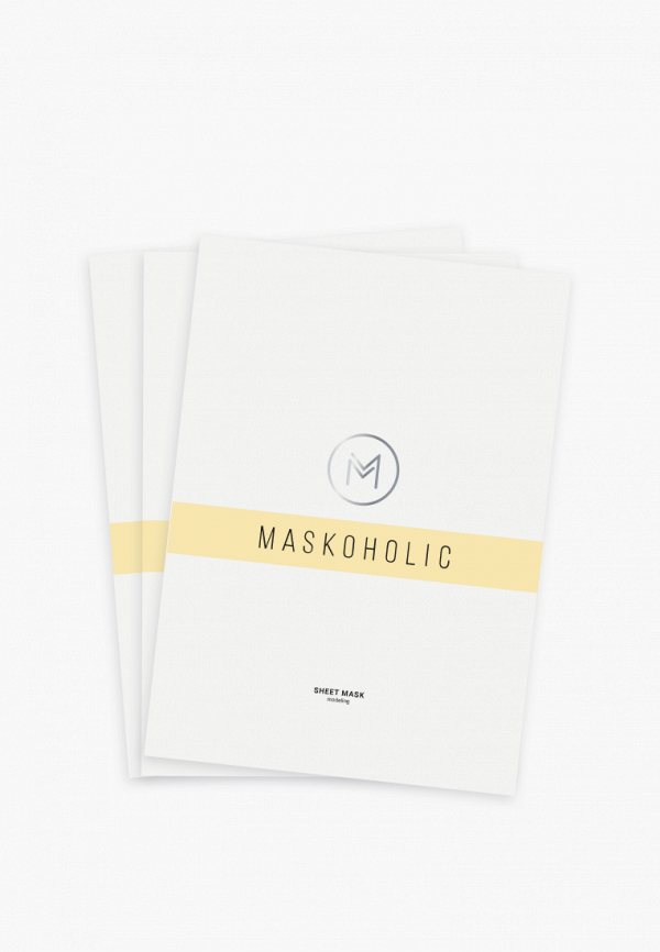 Набор масок для лица Maskoholic Противоотечные, тканевые, лифтинговые для лица и шеи с пептидным комплексом EYE REGENER®, 3 шт.