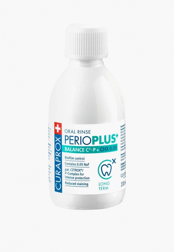 Ополаскиватель для полости рта Curaprox 200 мл, Perio Plus Balance CHX с хлоргексидином 0,05%