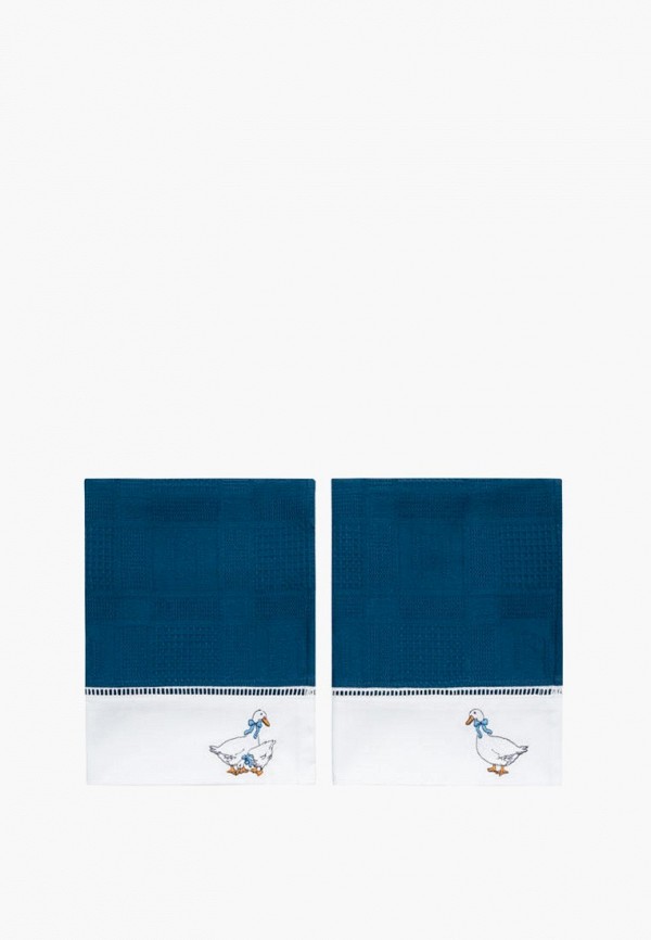 Набор полотенец кухонных Bellehome вафельных Fairy goose с вышивкой, 40х70 см 2 шт