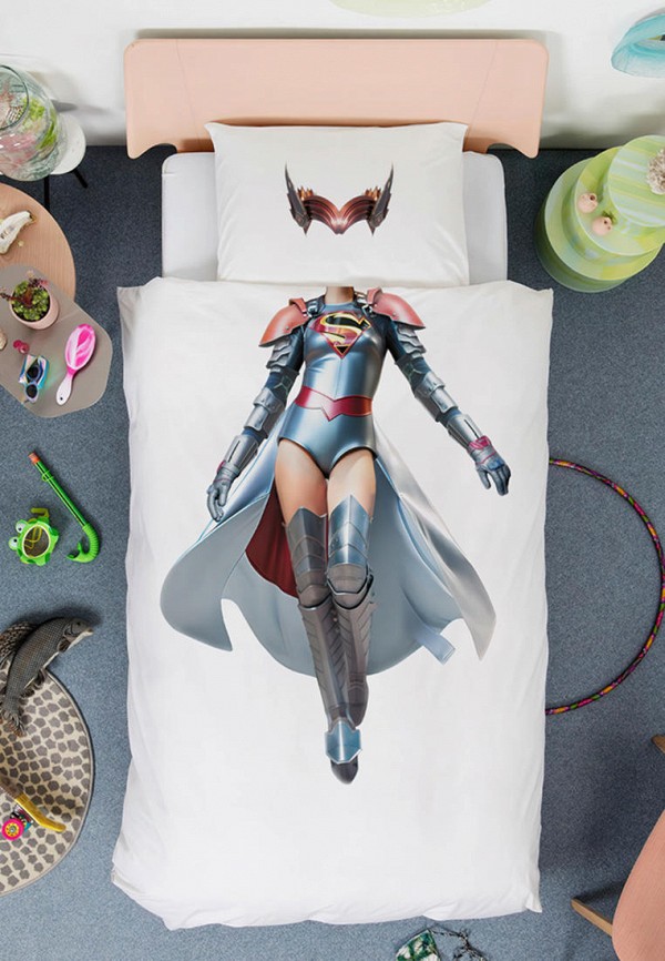

Постельное белье детское Bellehome, Белый, Мама я Super Girl