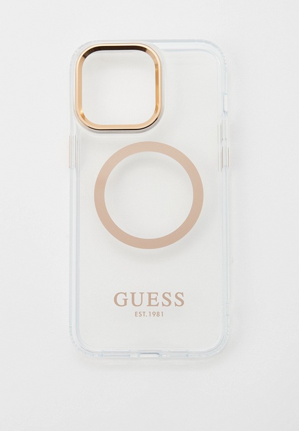 

Чехол для iPhone Guess, Прозрачный, 15 Pro Max, с MagSafe, пластиковый