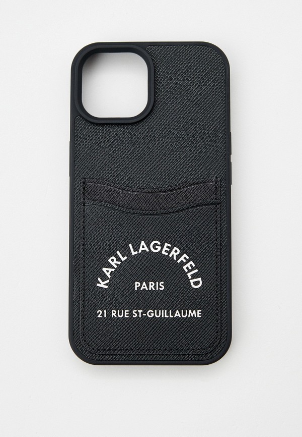 

Чехол для iPhone Karl Lagerfeld, Черный, 15, с кардслотом