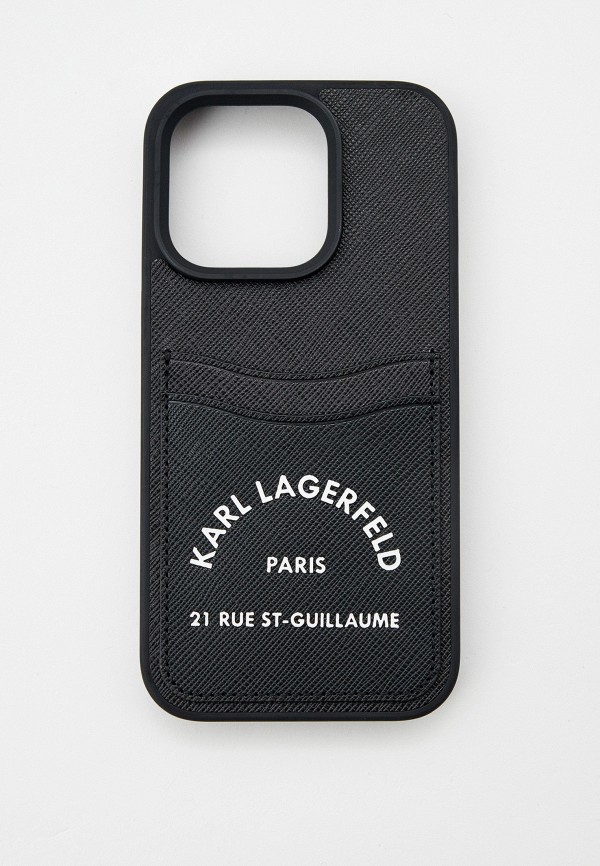 

Чехол для iPhone Karl Lagerfeld, Черный, 15 Pro, с кардслотом