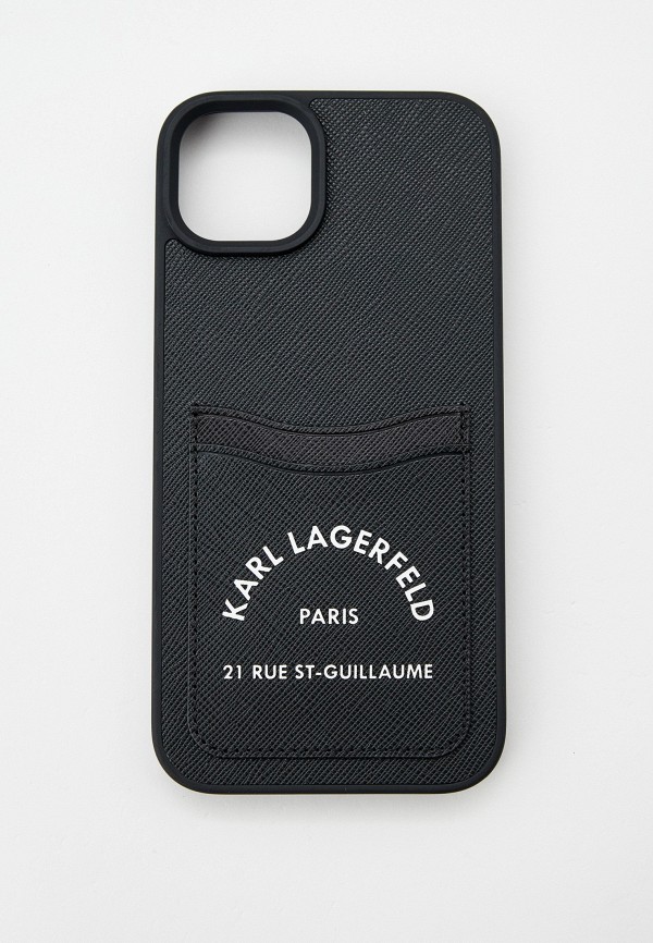 

Чехол для iPhone Karl Lagerfeld, Черный, 15 Plus, с кардслотом