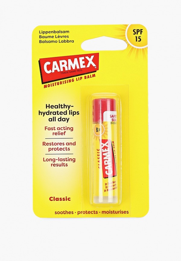 Бальзам для губ Carmex классический, увлажняющий и восстанавливающий в стике, 4.25 г