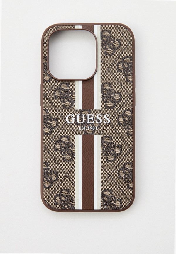 

Чехол для iPhone Guess, Коричневый, 14 Pro, с MagSafe