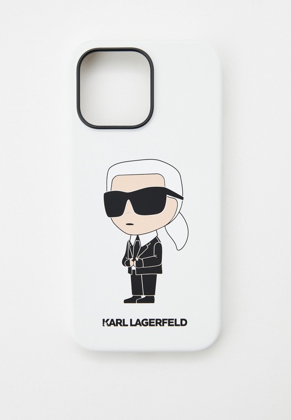 

Чехол для iPhone Karl Lagerfeld, Белый, 14 Pro Max, силиконовый