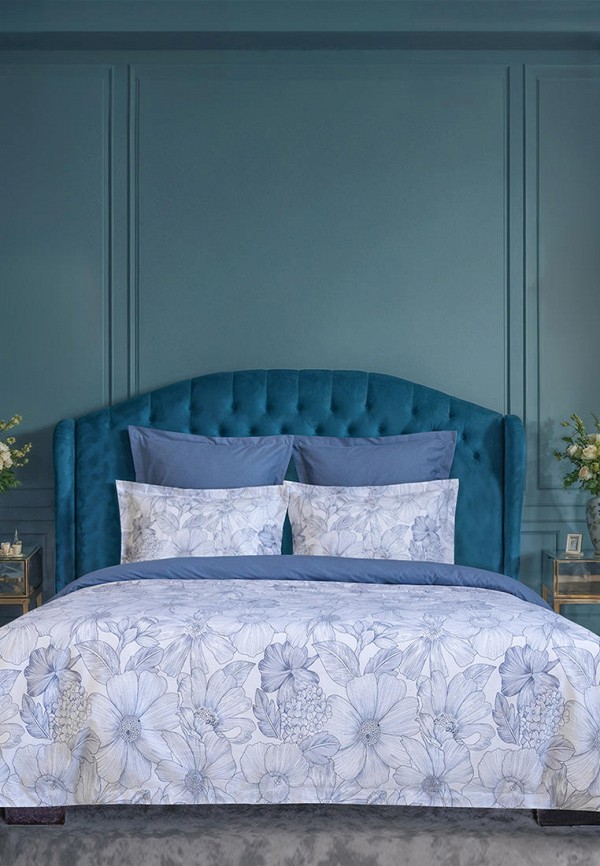 

Постельное белье Евро Bellehome, Синий, Меццо, чесаный хлопок