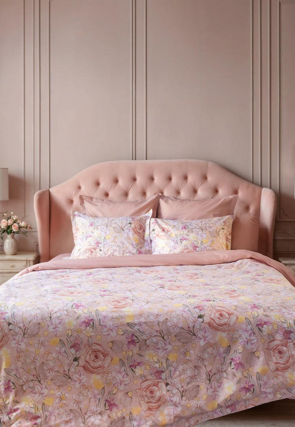 

Постельное белье Евро Bellehome, Розовый, Ренуар