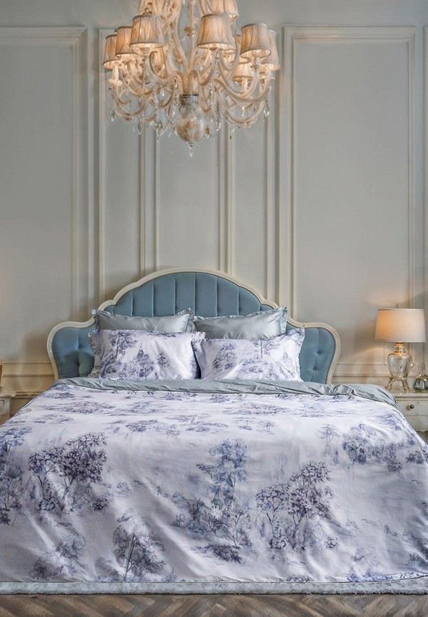

Постельное белье Евро Bellehome, Серый, Жуи, сатин-премиум