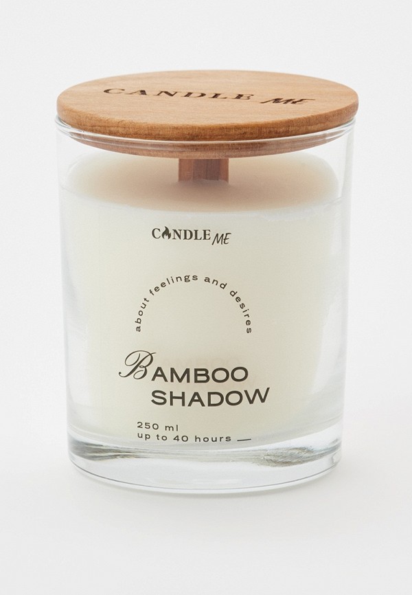 Свеча ароматическая Candle Me Тень бамбука, с деревянным фитилем свеча ароматическая scented candle 7х6