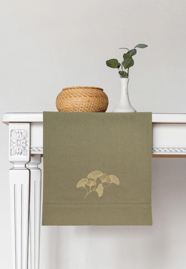 

Скатерть-дорожка Bellehome, Зеленый, Fan flower 40х160