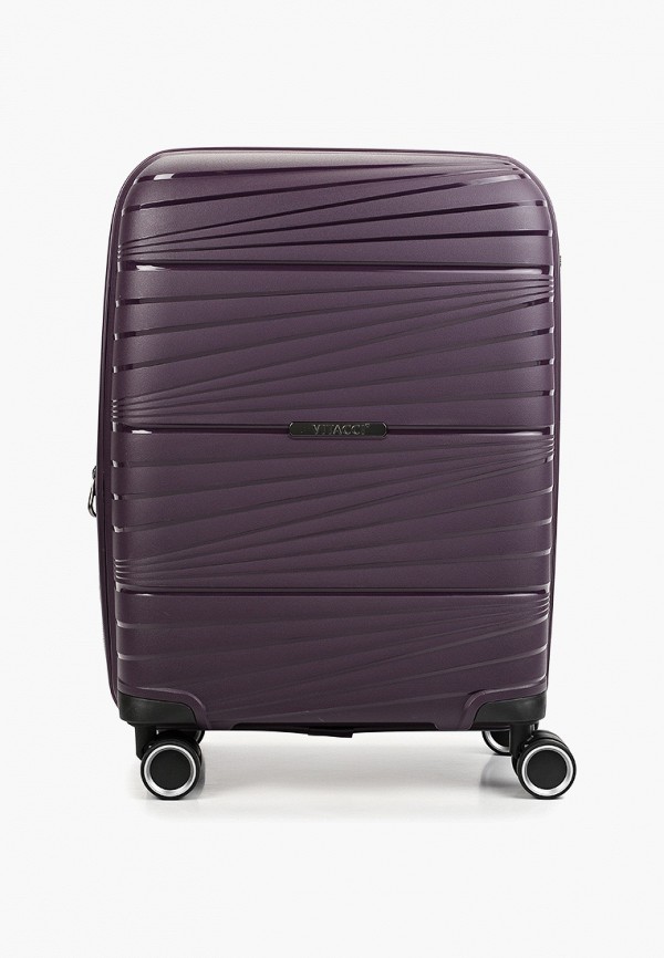 Чемодан Vitacci жесткий чемодан спиннер ikon 20 дюймов фиолетовый