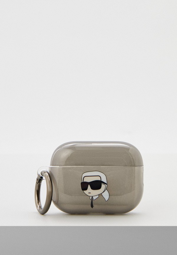 

Чехол для наушников Karl Lagerfeld, Серый, Airpods Pro 2, силиконовый TPU