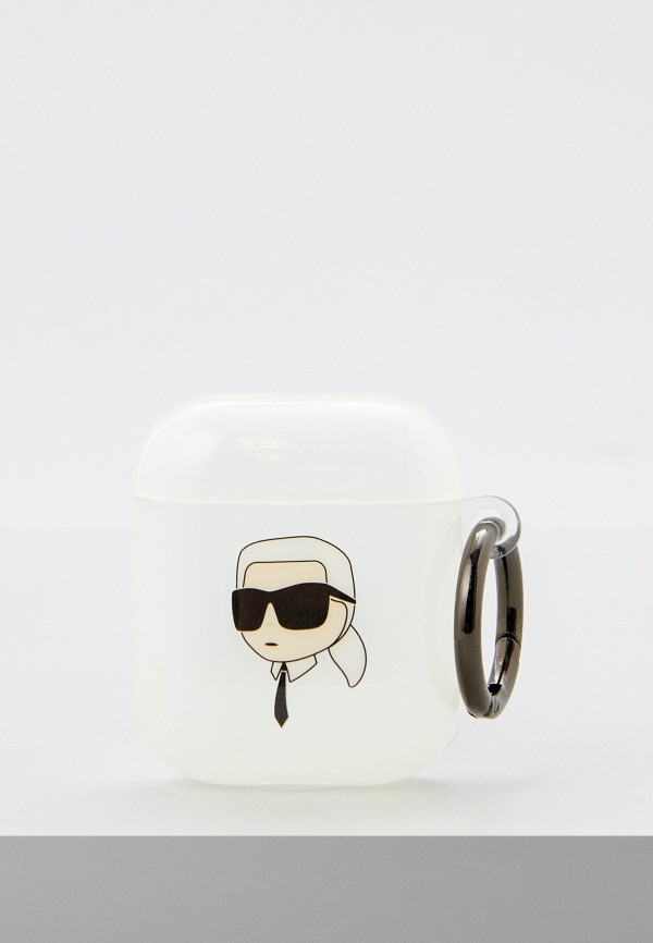 

Чехол для наушников Karl Lagerfeld, Белый, Airpods 1/2 силиконовый TPU
