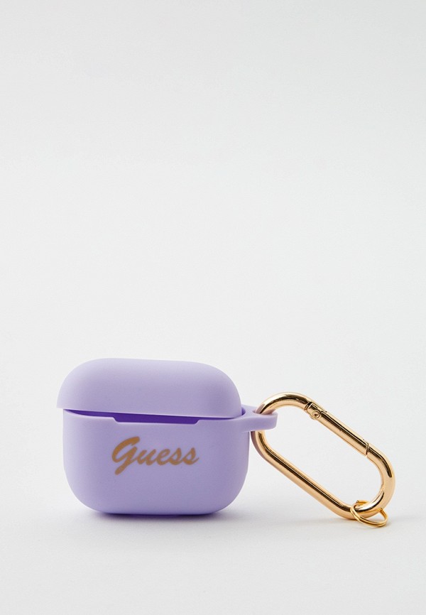 

Чехол для наушников Guess, Фиолетовый, Airpods 3 силиконовый Silicone