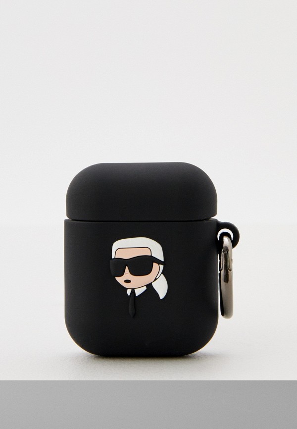 

Чехол для наушников Karl Lagerfeld, Черный, Airpods 1/2 силиконовый Silicone