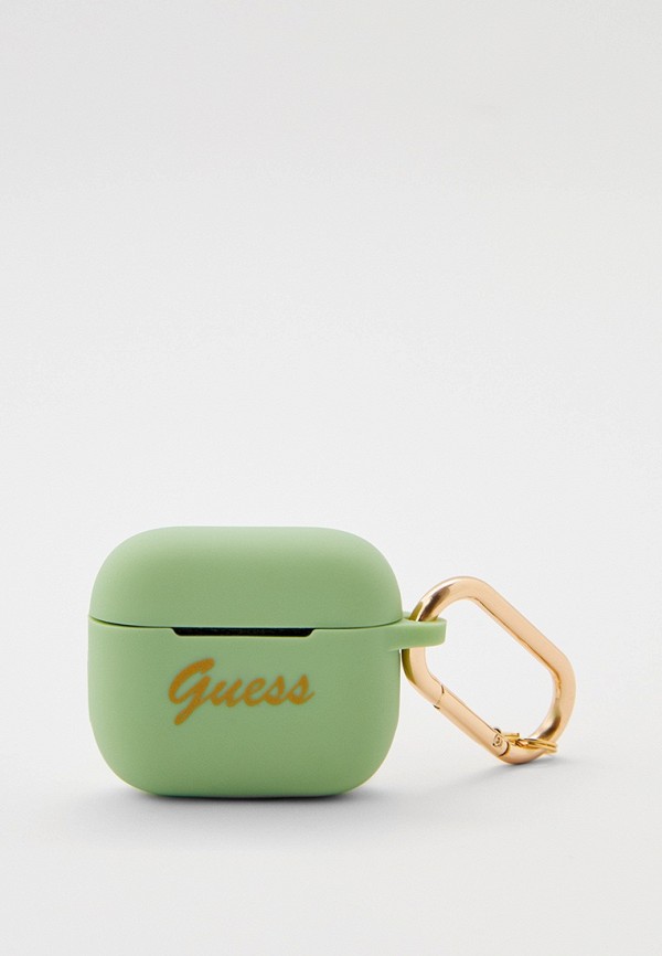 

Чехол для наушников Guess, Зеленый, Airpods 3 силиконовый Silicone