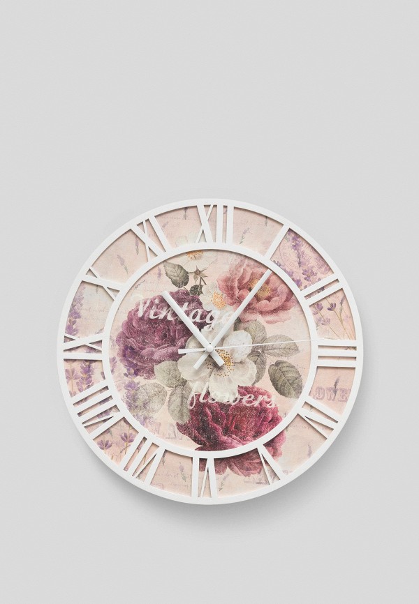 Часы настенные OST Vintage flowers 31 см часы настенные apeyron pl103 пластик бежевый белый