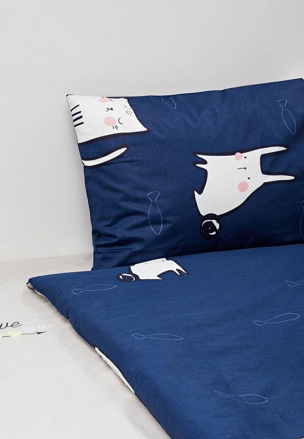 

Постельное белье Семейное Sulyan home textile, Синий, "СОНЯ"