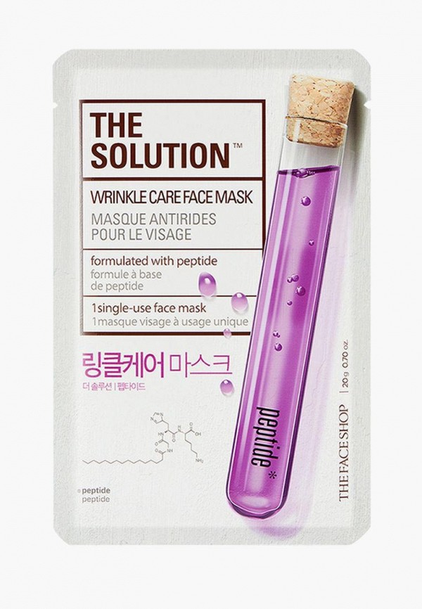 

Маска для лица Thefaceshop, THE SOLUTION WRINKLE CARE FACE MASK, Белый