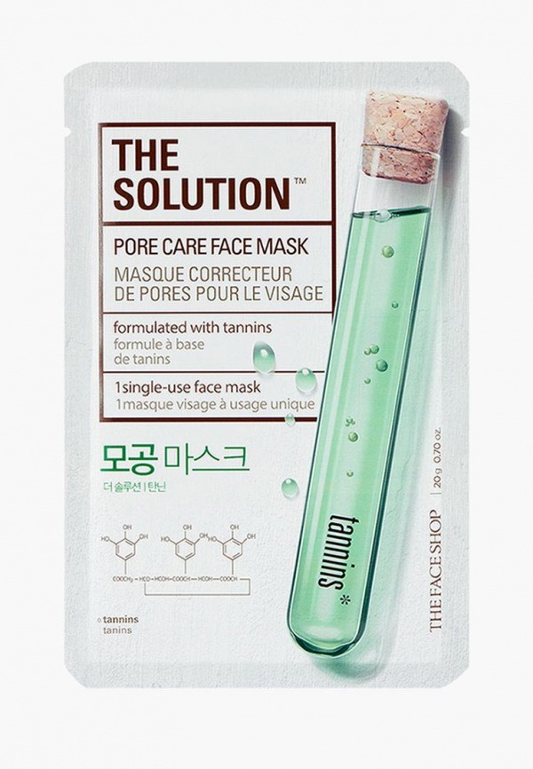 

Маска для лица Thefaceshop, Белый, THE SOLUTION PORE CARE FACE MASK