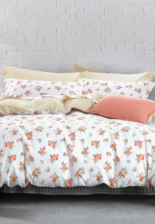 

Постельное белье 1,5-спальное Bellehome, Люси, Белый