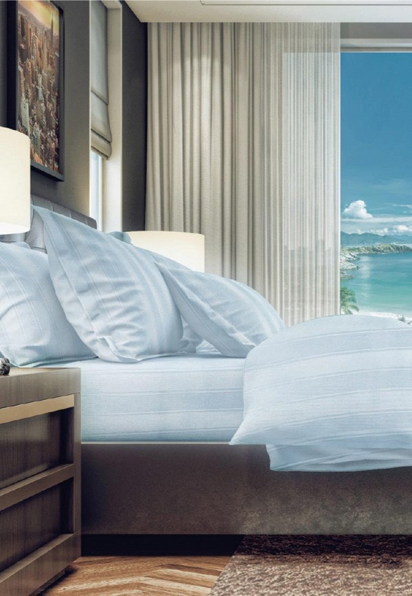 

Постельное белье Семейное Bellehome, Голубой, Paradise
