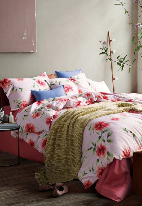

Постельное белье 1,5-спальное Bellehome, Розовый, Алая лилия