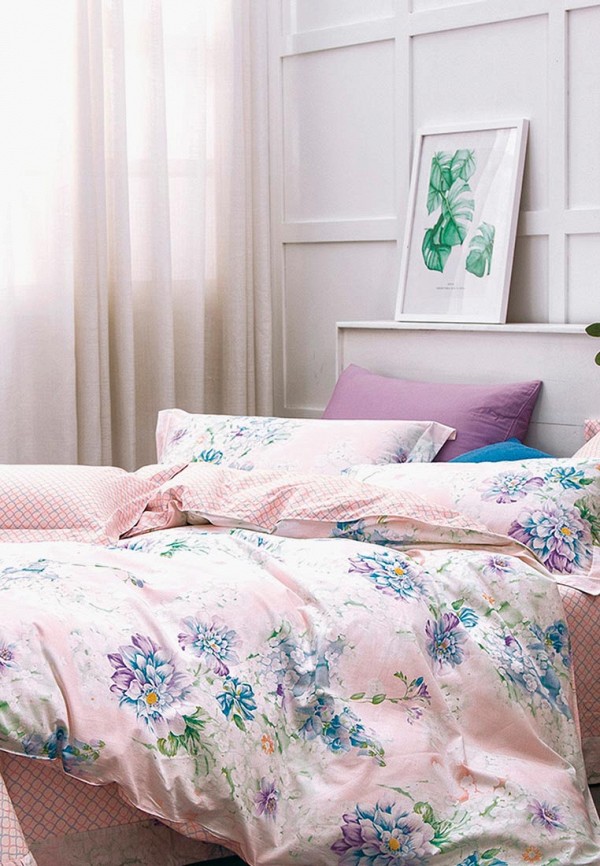 

Постельное белье Семейное Bellehome, Розовый, Флора