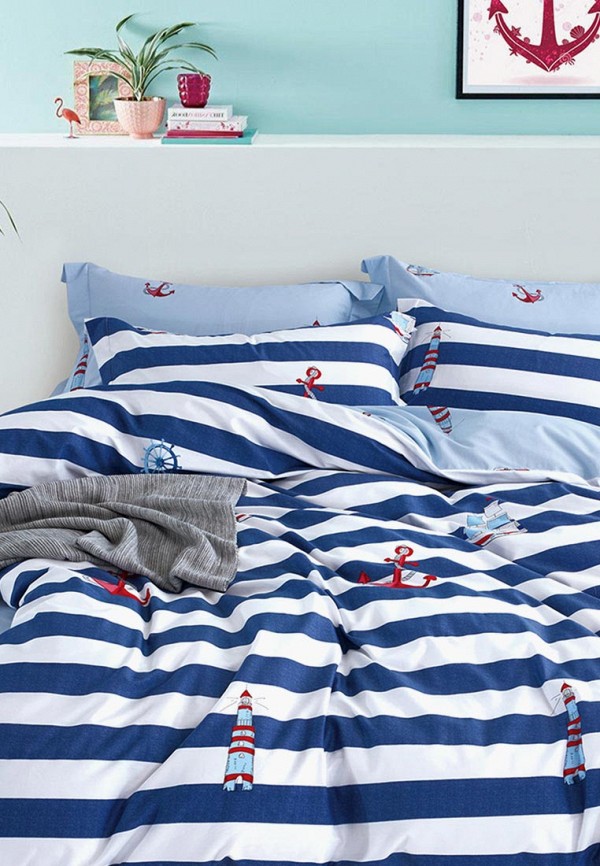 

Постельное белье Евро Bellehome, Маяк, Синий